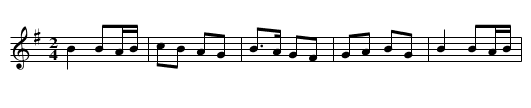 Branle - staff notation