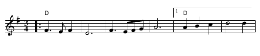 Branles Gay - staff notation