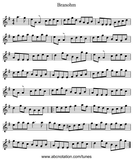 Branohm - staff notation