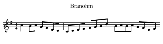 Branohm - staff notation