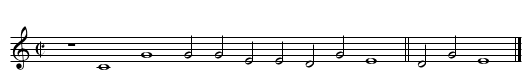 Bransle called Trihory, The  - staff notation