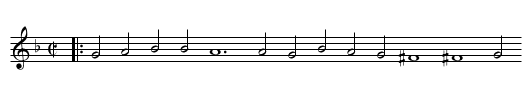 Bransle de la torche - staff notation