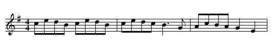 Bransle Simple2 - staff notation
