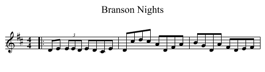 Branson Nights - staff notation
