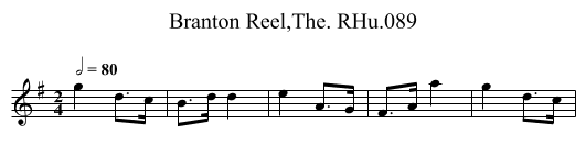 Branton Reel,The. RHu.089 - staff notation