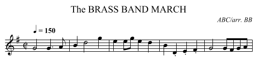 BRASS BAND MARCH, The - staff notation