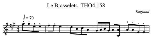 Brasselets. THO4.158, Le - staff notation