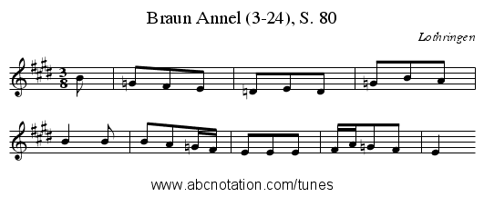 Braun Annel (3-24), S. 80 - staff notation