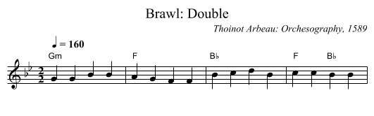 Brawl: Double - staff notation