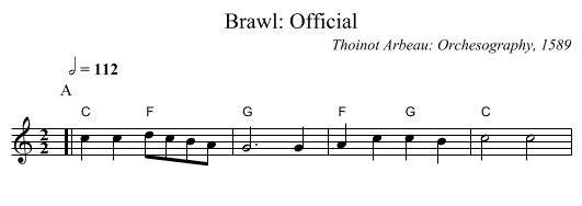 Brawl: Official - staff notation