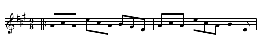 Braye's Magott - staff notation