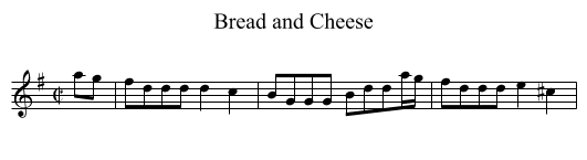 Bread and Cheese - staff notation