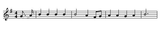 Bread and Roses - staff notation