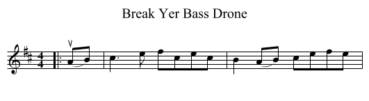 Break Yer Bass Drone - staff notation