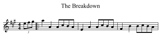 Breakdown, The  - staff notation
