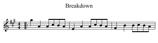 Breakdown - staff notation