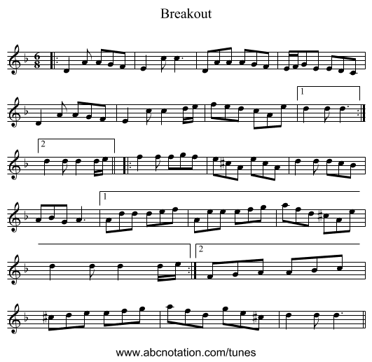 Breakout - staff notation