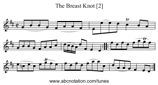 Breast Knot [2], The - staff notation