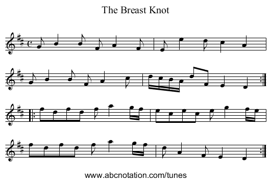 Breast Knot, The - staff notation
