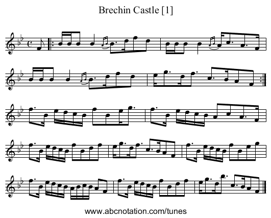 Brechin Castle [1] - staff notation