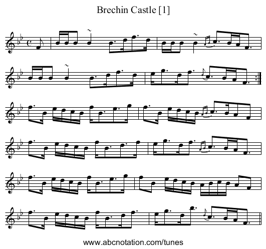 Brechin Castle [1] - staff notation