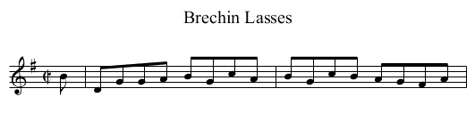 Brechin Lasses - staff notation