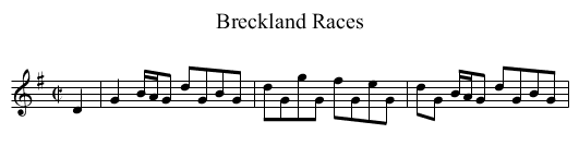 Breckland Races - staff notation