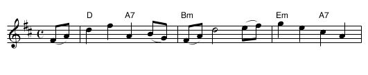 Bred dina vida vingar - staff notation