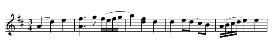 Bredals vals - staff notation