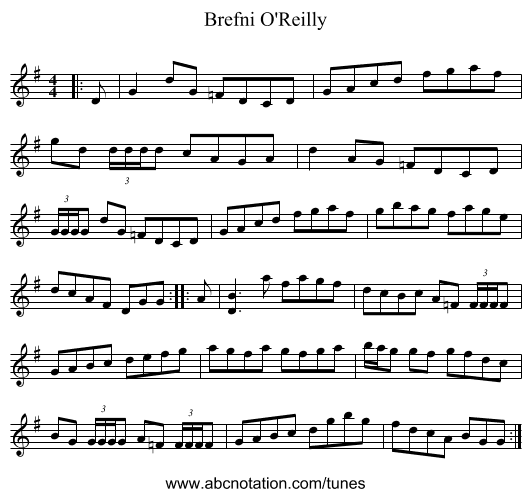 Brefni O'Reilly - staff notation