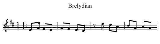 Brelydian - staff notation