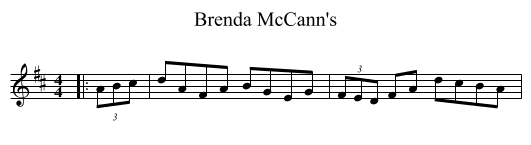 Brenda McCann's - staff notation