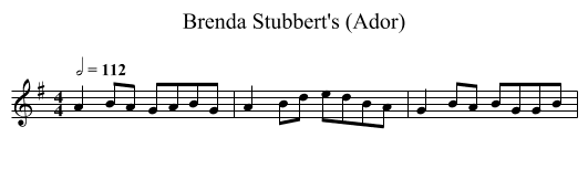Brenda Stubbert's (Ador) - staff notation