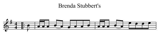 Brenda Stubbert's - staff notation
