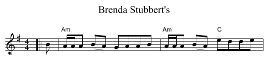 Brenda Stubbert's - staff notation