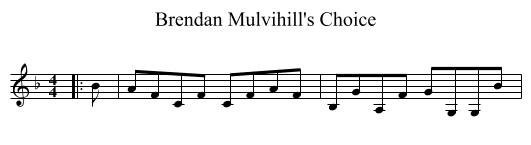 Brendan Mulvihill's Choice - staff notation