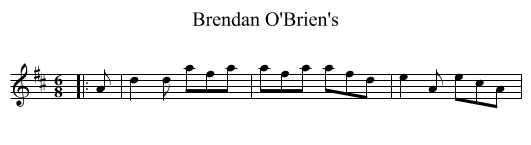 Brendan O'Brien's - staff notation