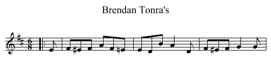 Brendan Tonra's - staff notation