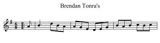 Brendan Tonra's - staff notation