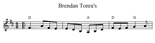 Brendan Tonra's - staff notation
