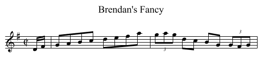 Brendan's Fancy - staff notation