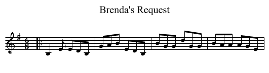 Brenda's Request - staff notation