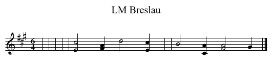 Breslau, LM - staff notation