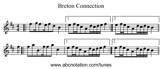 Breton Connection - staff notation