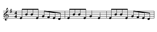 Breton tune - staff notation