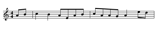 Breton Tune - staff notation