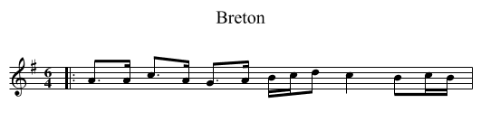 Breton - staff notation