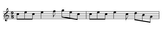 Breuddwyd y Wrach - staff notation
