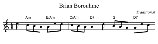 Brian Borouhme - staff notation