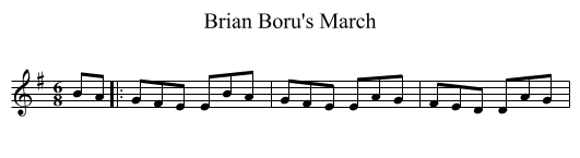 Brian Boru's March - staff notation